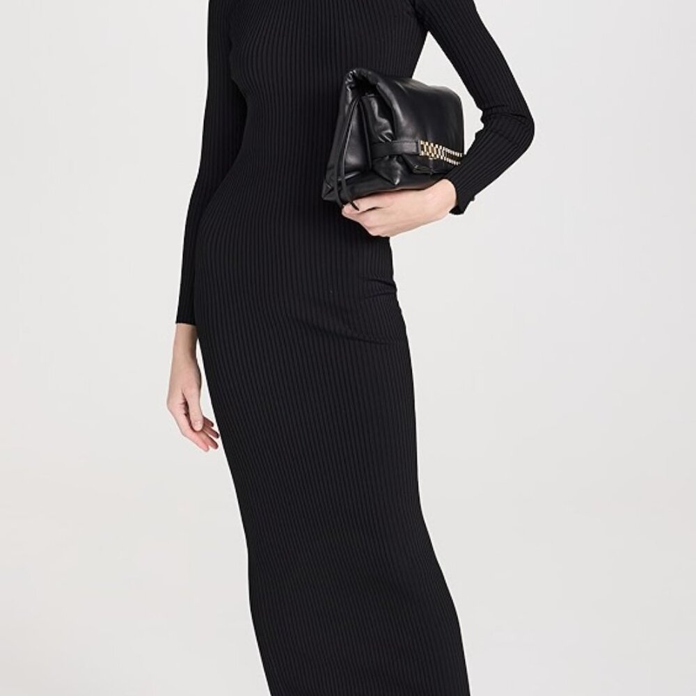 Good American Stretch Rib Off Shoulder Maxi Dress - Picture 3 of 4